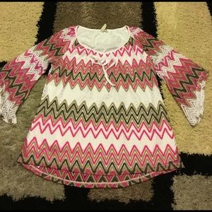 Beautiful chevron top 1X